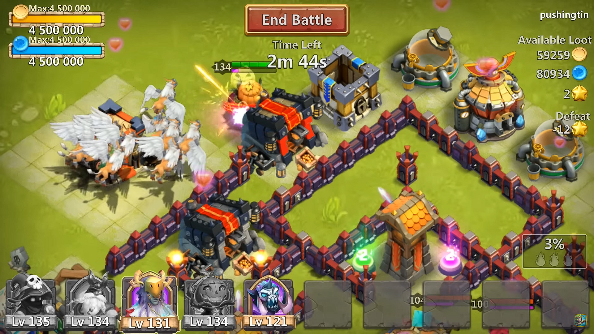 Castle Clash defense